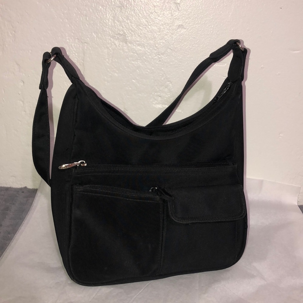 S Collection Black Shoulder bag with many pockets